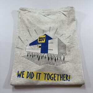 Vintage 2000s Y2K Best Buy superstore promotional graphic t-shirt Gray XL